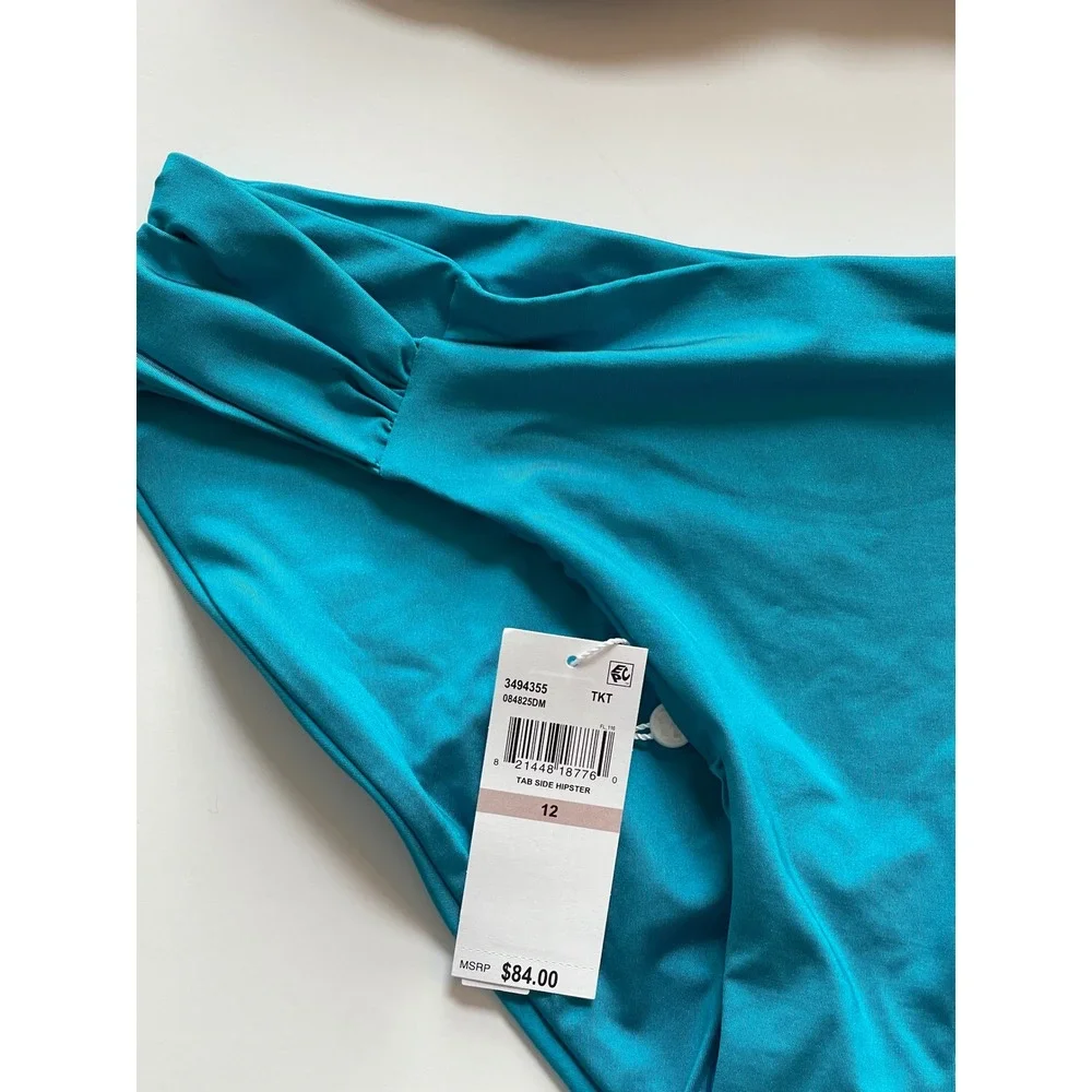 Trina Turk Twist Underwire Bikini Top‎ Sz 10 and Tab Side Hipster Bottom Size 12
